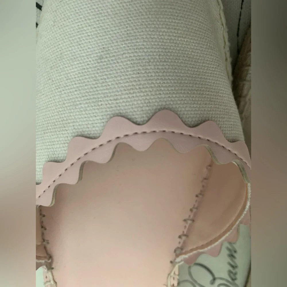 kate spade Pink and Cream Espadrille Wedge Sandals